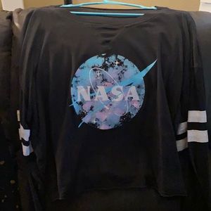 NASA Long sleeve crop top